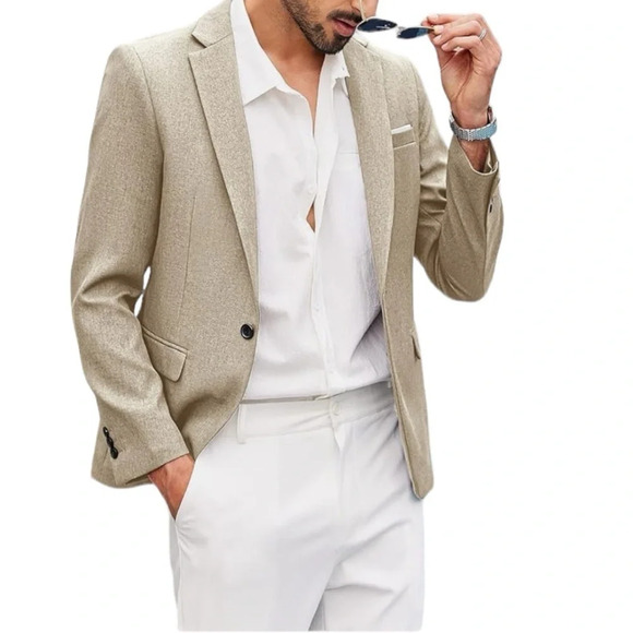 NWT COOFANDY Men's Blazer Casual Sport Coats Slim Fit One Button Suit Jacket - Picture 2 of 8